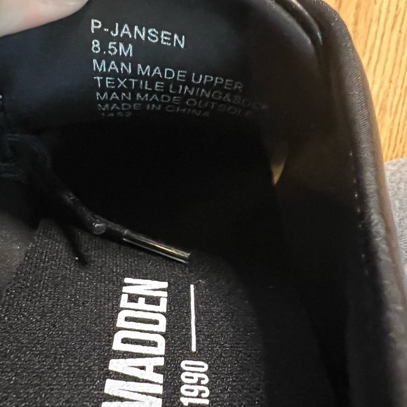 ?️ Steve Madden P-Jansen Black Leather Oxfords Men\'s 8 NIB main image 6